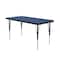 Correll Rectangle Adjustable Height Activity Kids School Table, High Pressure Laminate Top, Blue A2448-REC-37 - alternate 1